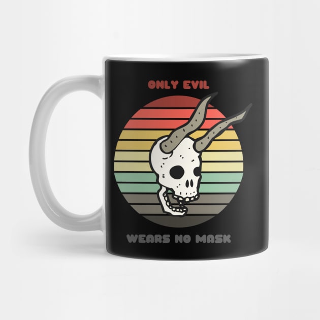 Sunset Demon Skull / Only Evil Wears No Mask by nathalieaynie